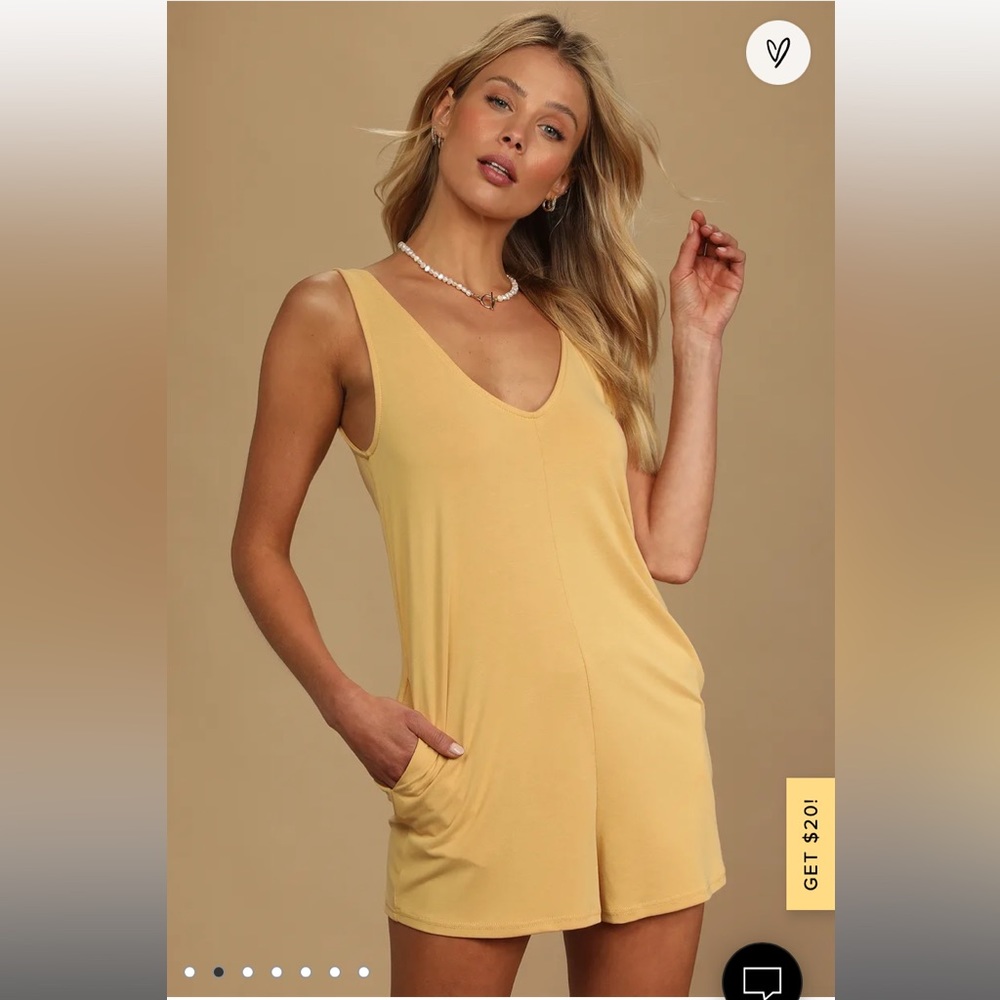 Lulus Bravo To You Yellow Sleeveless Romper